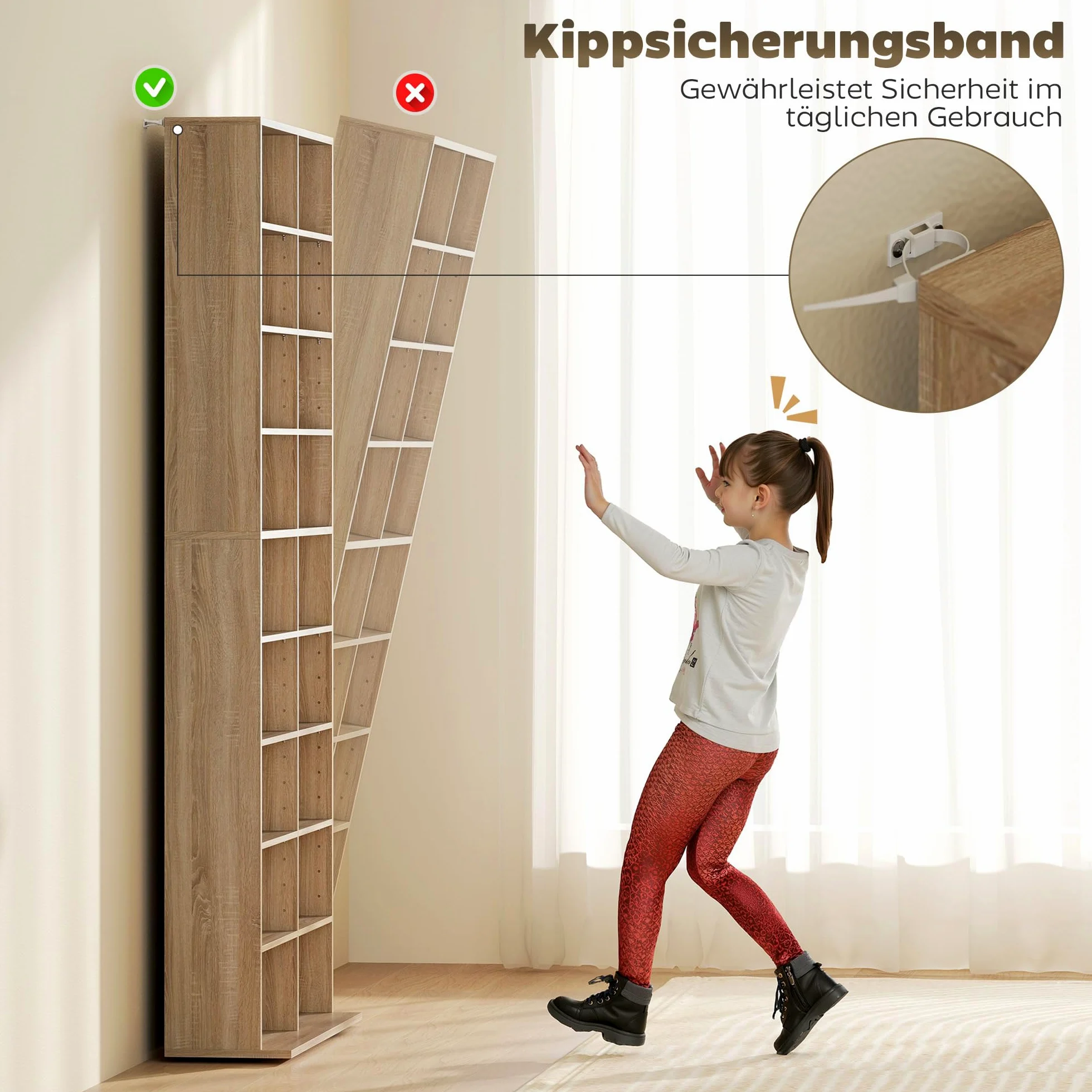 HOMCOM CD DVD Blueray Regal CD-Ständer für bis zu 640 CDs oder 360 DVDs oder 430 Blurays Aufbewahrung mit verstellbaren Regal Bücherregal Medienregal fürs Wohnzimmer 78,5 x 24 x 175 cm, Naturholz