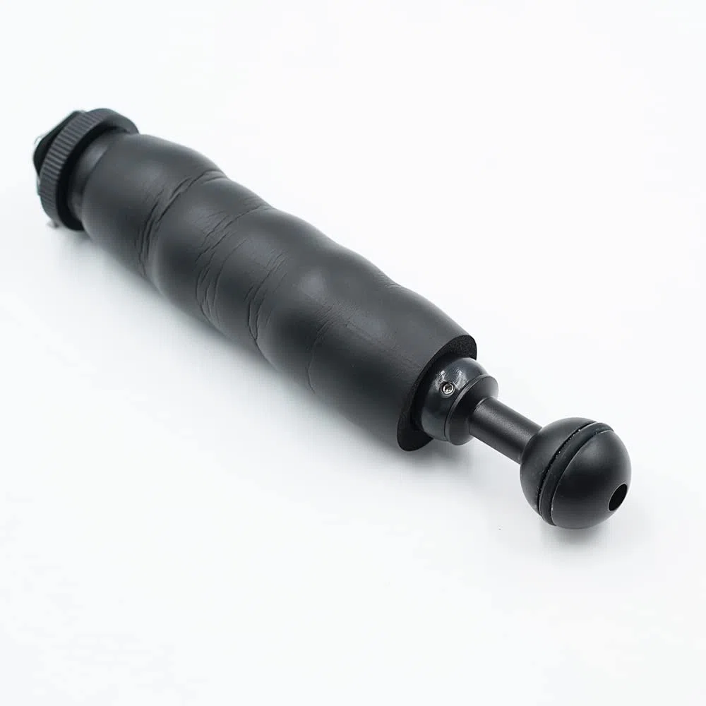 DIVEVOLK Flexibler Arm für SEATOUCH 4 MAX Unterwassergehäuse - Schwarz - Universalmount - Kaltsohlenverbinder - 18 cm - Aluminium-Kugelkopf