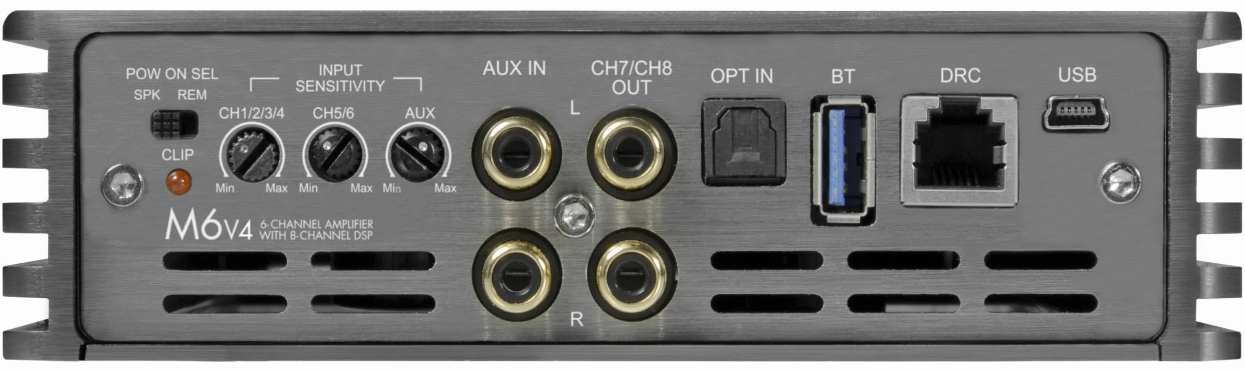 MUSWAY M6v4-512K - Digitaler 6-Kanal Verstärker mit 8-Kanal DSP mit ISO Kabelbaum 2,5m