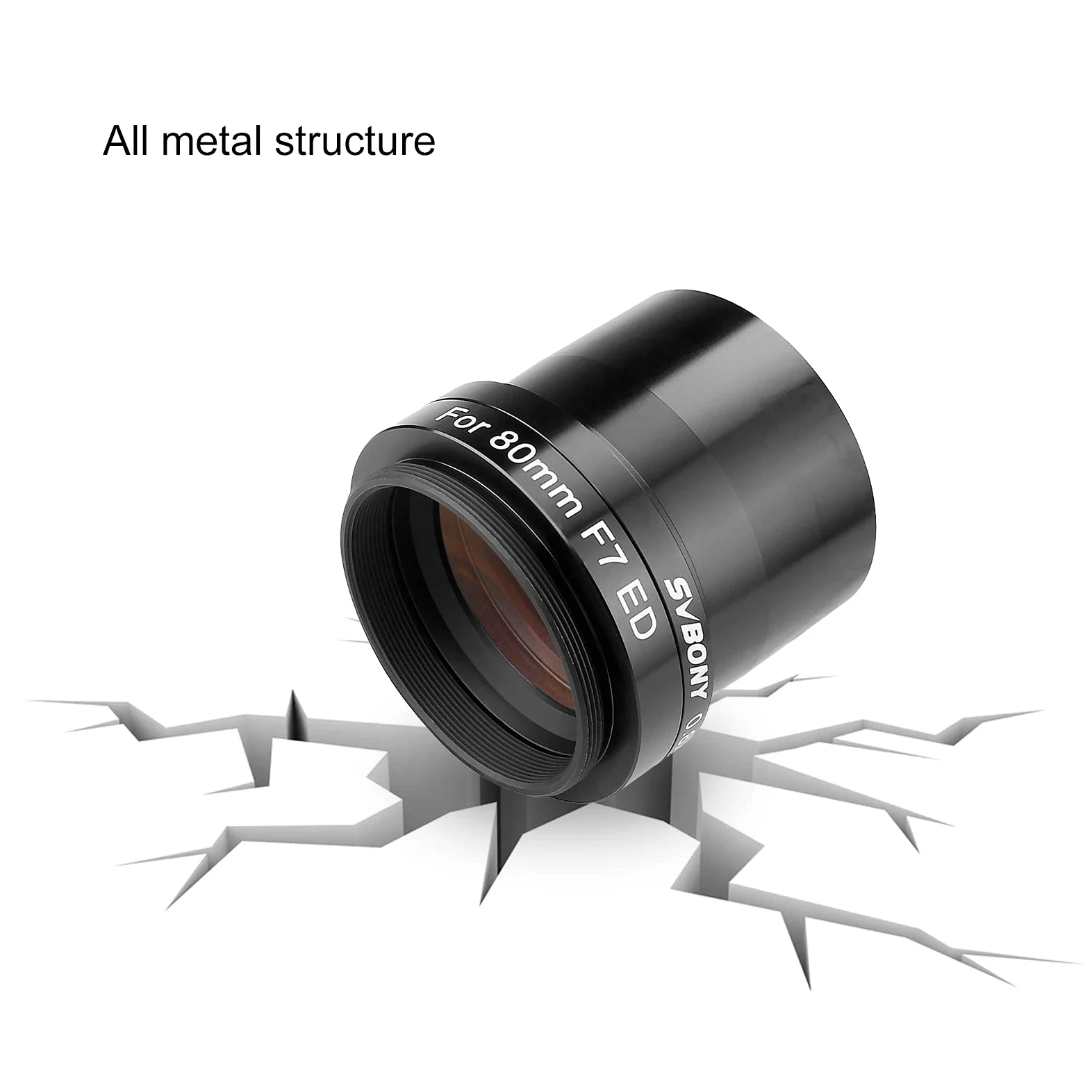 Svbony SV193 Fokusreduzierer, 2 Zoll 0.8X Feldglätter, FMC Optik für SV503 Refraktor Teleskope Astrofotografie