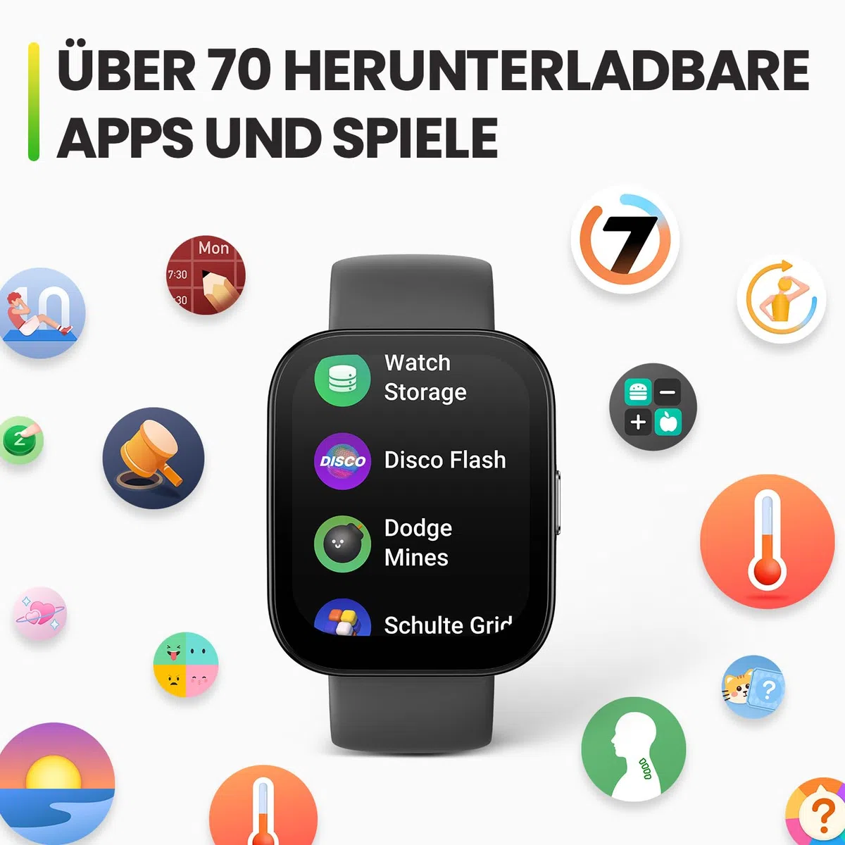Amazfit Bip 5 Smartwatch mit Herzfrequenz, 1,91" Display, 120 Sportmodi, Bluetooth-Anruf, GPS, Alexa, SpO2-Monitor, 10 Tage Akkulaufzeit