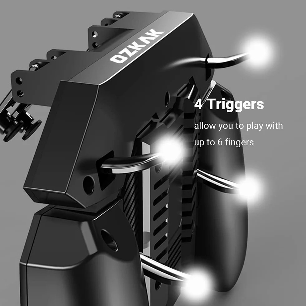 Mobile Controller Smartphone Handy Gaming Gamepad mit Lüfter, 4 Triggers L1R1 Game für PUBG COD Android iOS iPhone