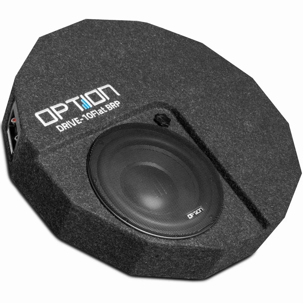 DRIVE10FLAT-BRP-D2 Passiver Reserverad-Subwoofer kompatibel mit Kia Proceed GT JBL-Soundsystem