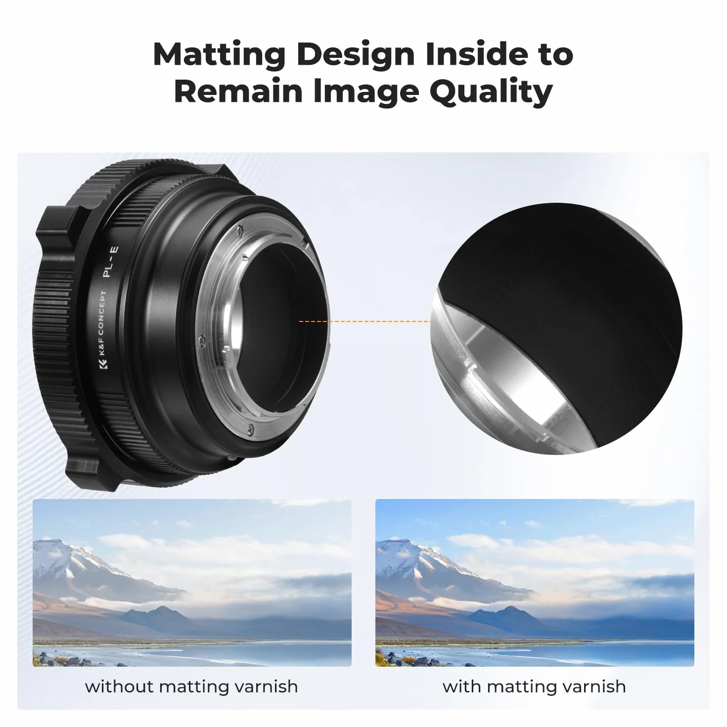 K&F CONCEPT PL-E-Mount-Objektivadapter, kompatibel mit Sony E/NEX-Mount