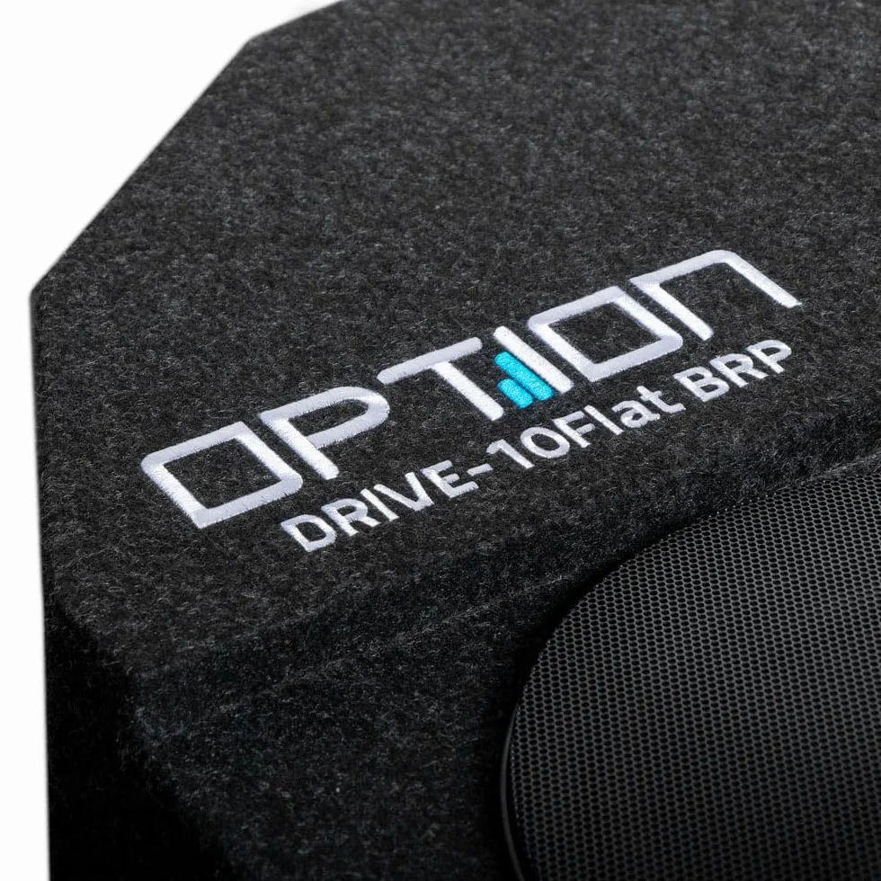 DRIVE10FLAT-BRP-D2 Passiver Reserverad-Subwoofer kompatibel mit Kia Proceed GT JBL-Soundsystem