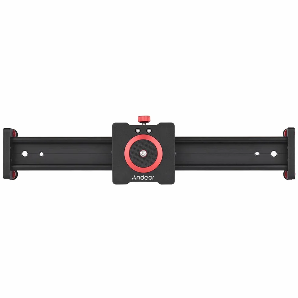 Andoer Motorisierter Kamera Slider 50CM - Dolly Rail aus Aluminiumlegierung für DSLR und Slot Kameras - Fotografie Video Slider mit 11lbs Tragkraft