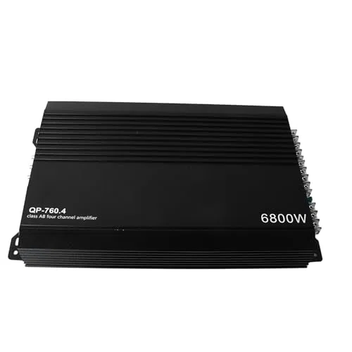 Aramox 4 Kanal Verstärker Auto Auto-Stereo-Verstärker, Auto-o-Verstärker, 4-Kanal-Aluminiumlegierung, Leistungsverstärker mit Hoher Wärmeableitung, Auto-Lautsprecher, Auto-o-Verstärker
