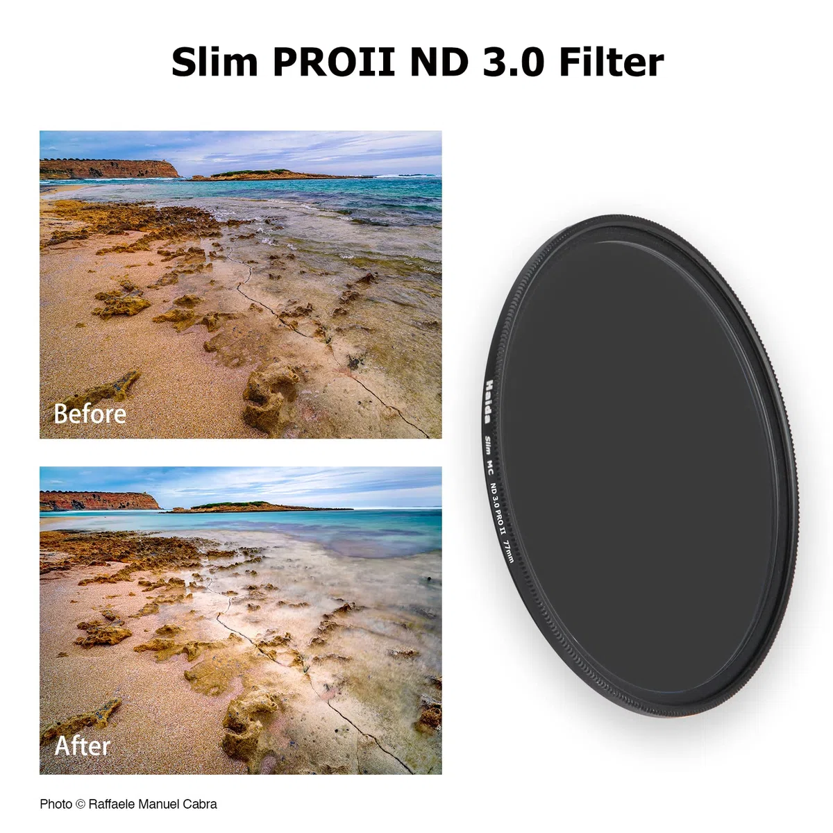 Haida 77 mm ND1000 Filter, 10 Blendenstufen, Neutraldichtefilter, mehrschichtige Objektivfilter (PROII-Serie)