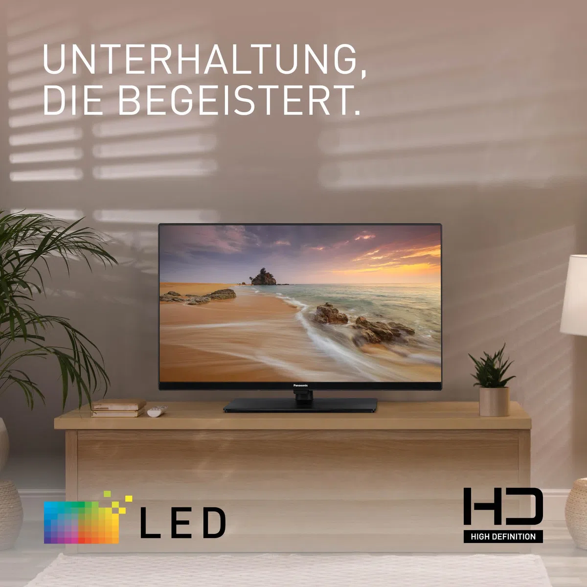 Panasonic TS-32N30AEZ, N30 Serie 32 Zoll HD LED TV, 2024, USB Media Player, hoher Kontrast, Triple Tuner, HDMI, Wandmontageoption, dünner Rahmen, für EIN außergewöhnlich visuelles Erlebnis