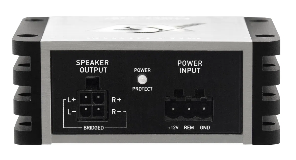ESX Quantum QS-Two-BT-ISO | 2-Kanal Class D Mini-Verstärker mit integriertem Bluetooth für Audiostreaming |190 W RMS | ISO-Anschluss | Quantum-Serie