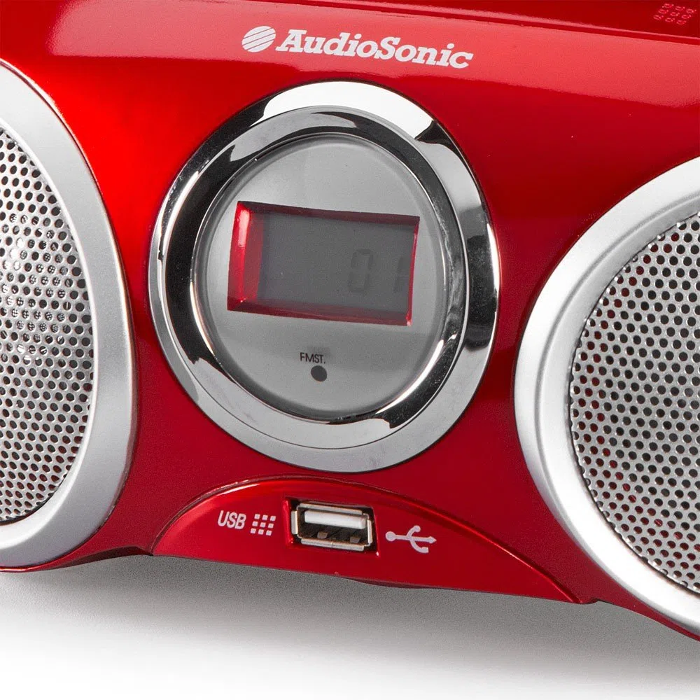 AudioSonic CD-570 CD Stereoradio (MP3, USB 2.0) rot