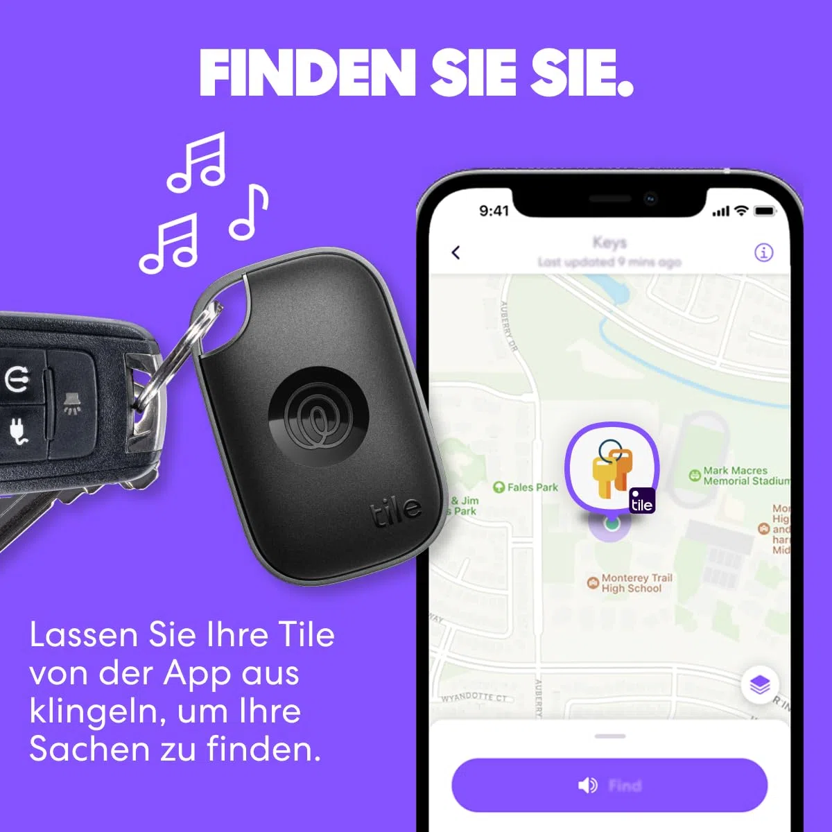 Life360 Tile Pro - Leistungsstarker Bluetooth-Tracker, Schlüssel- und Gegenstandsfinder für Schlüssel, Taschen und mehr. iOS- & Android-kompatibel. Handy-Finder. 2er-Pack (Schwarz/Weiß)