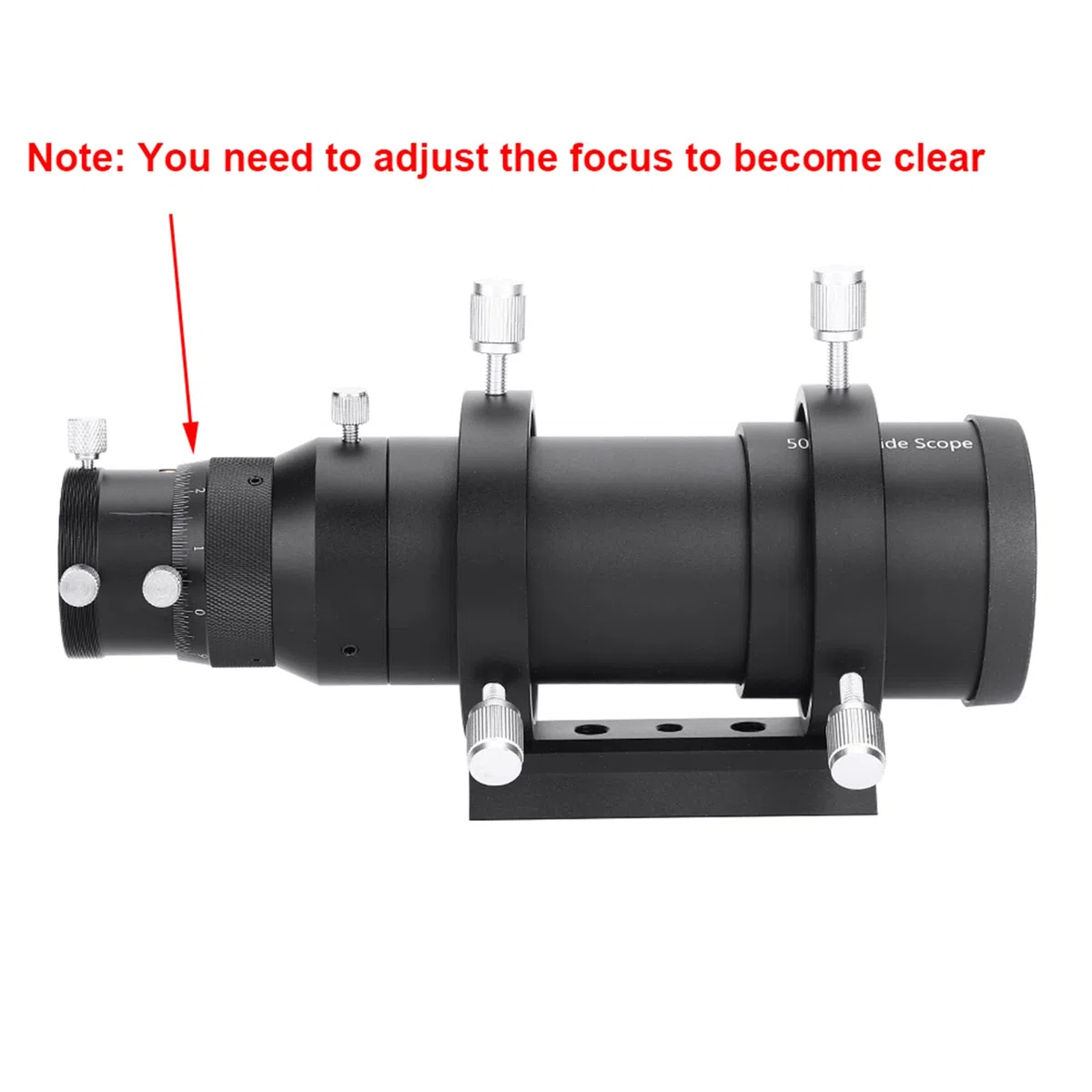 Finderscope, Aluminiumlegierung 50mm Double Helical Focuser Guide Scope Finderscope für astronomisches Teleskop Schwarze Farbe