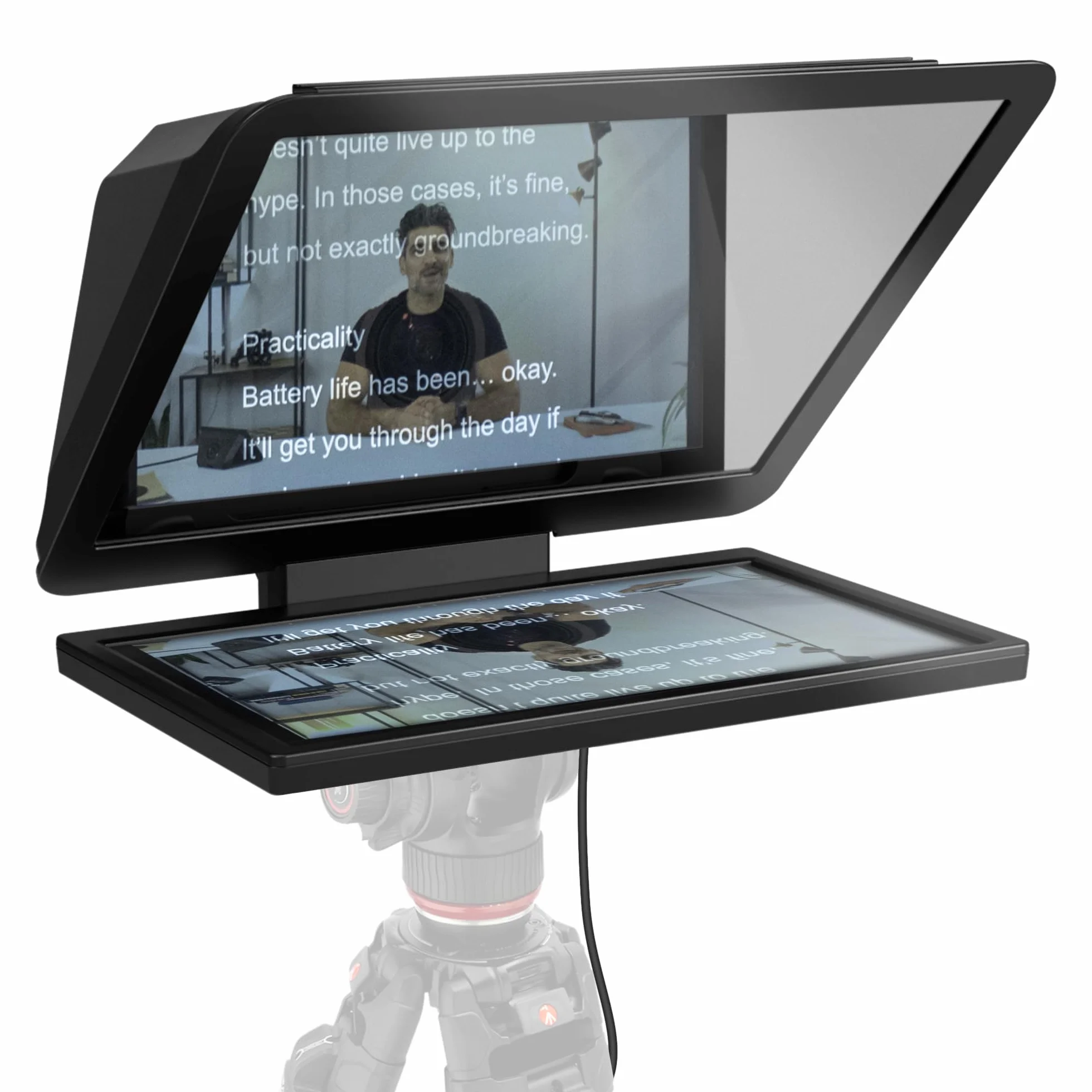 Elgato Prompter XL, vollformatiger Teleprompter, abnehmbar | 15,6-Zoll-Display abnehmbar, Full HD, doppelt als Konferenzmonitor, DSLR, spiegellos, USB-C 3.2