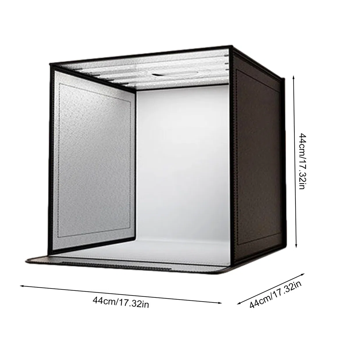 Fotobox - Faltende Fotostudio Box Mit 44x44 Dimmbares LED-Ringlicht - Tragbare Lichtzelt Fotografie Für Schmuck, Produktfotografie, Kleine Gegenstände