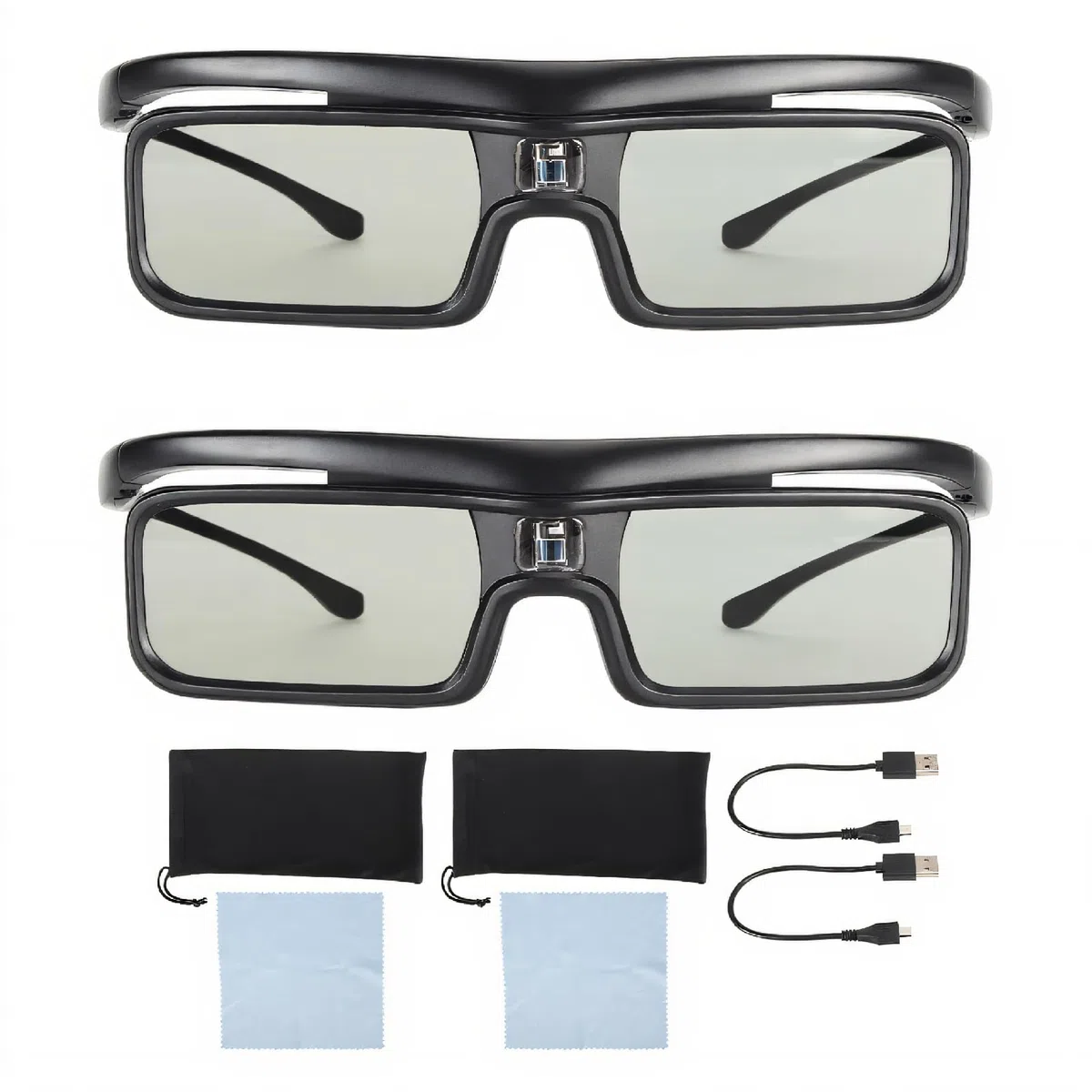 DLP Link 3D-Brille, Wiederaufladbare Active-Shutter-Brille, Kompatibilität mit Active-Shutter-Technologie, für 2500 3000 Pro 3500 Pro
