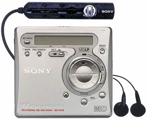 Sony MZ-R700/S tragbarer MiniDisc-Rekorder Silber