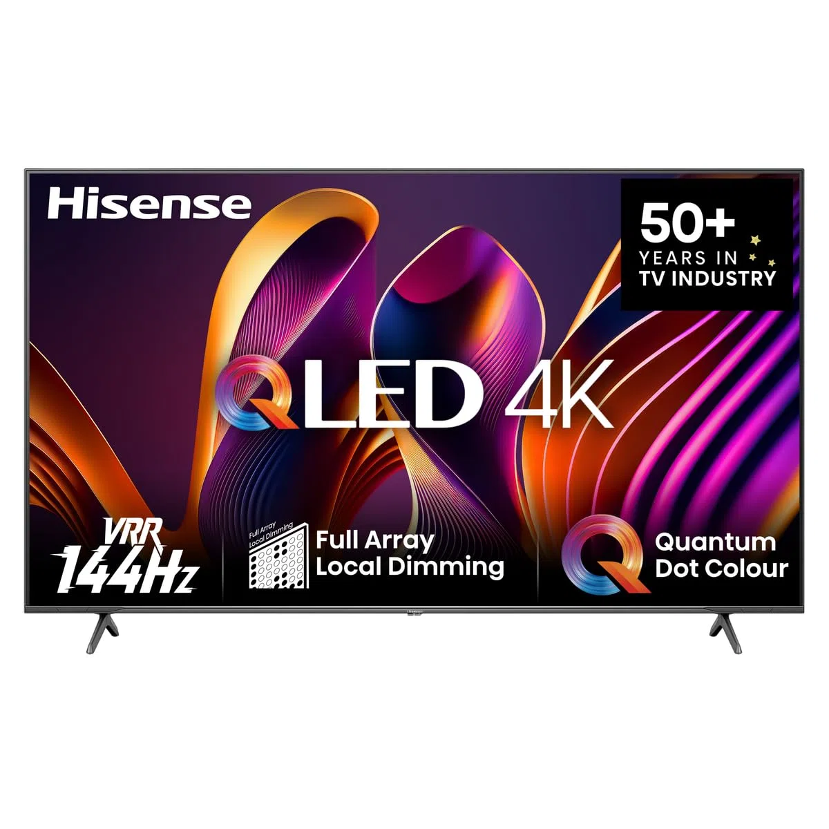 Hisense 58E7NQ 146 cm (58 Zoll) Fernseher, 4K UHD, QLED, HDR10, HDR10+ decoding, HLG, Dolby Vision Atmos, 60Hz Panel, Smooth Motion, Bluetooth, Alexa Built-in, VIDAA Voice, Schwarz [2024]