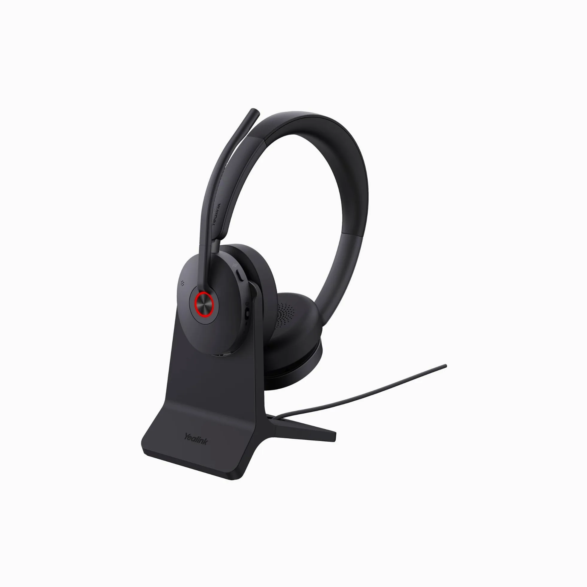 Yealink BH74 Kabelloses Headset mit Ständer, 6-Mikrofon-Hybrid-ANC, Teams Premium Open Office-Zertifiziert, Bluetooth 5.3, bis 32h Sprechzeit, UC-kompatibel USB-C/A