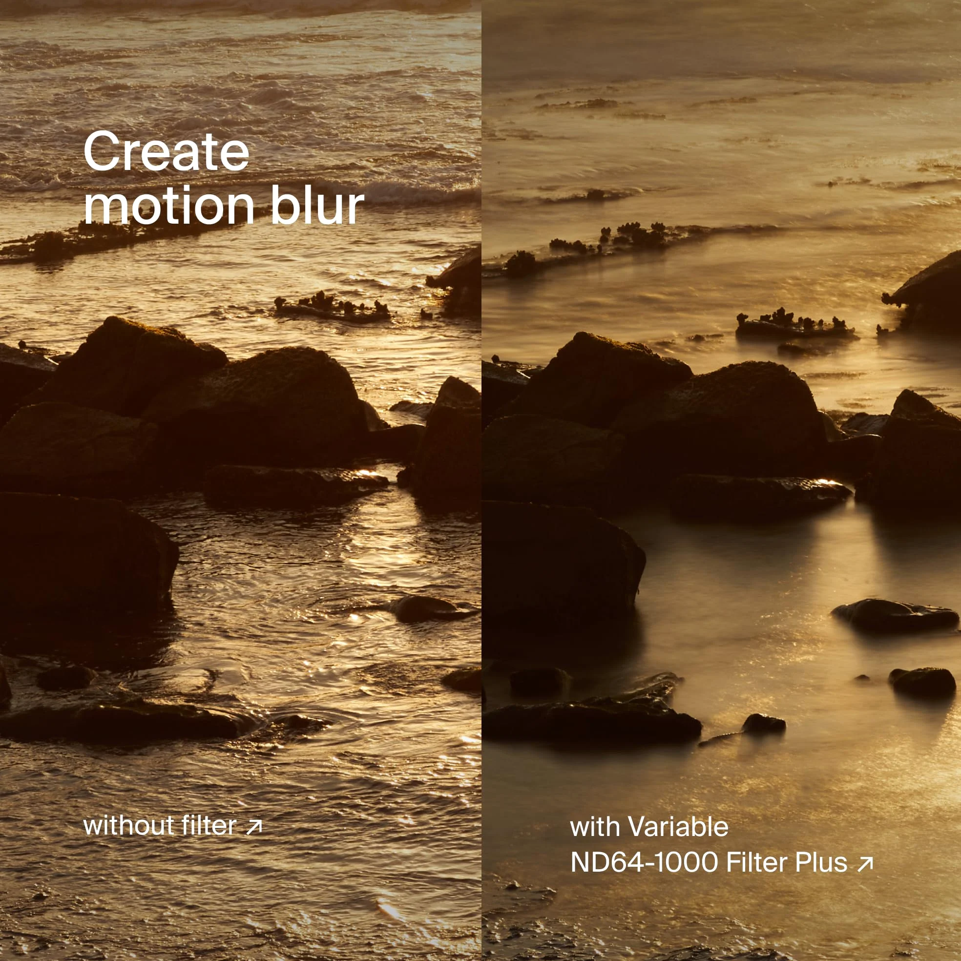 Urth 82 mm Variabler Graufilter ND64-1000 (6-10 Stop) ND Filter (Plus) — Neutraldichte, 20-lagig nanobeschichtet, ultraflache Kamerafilter