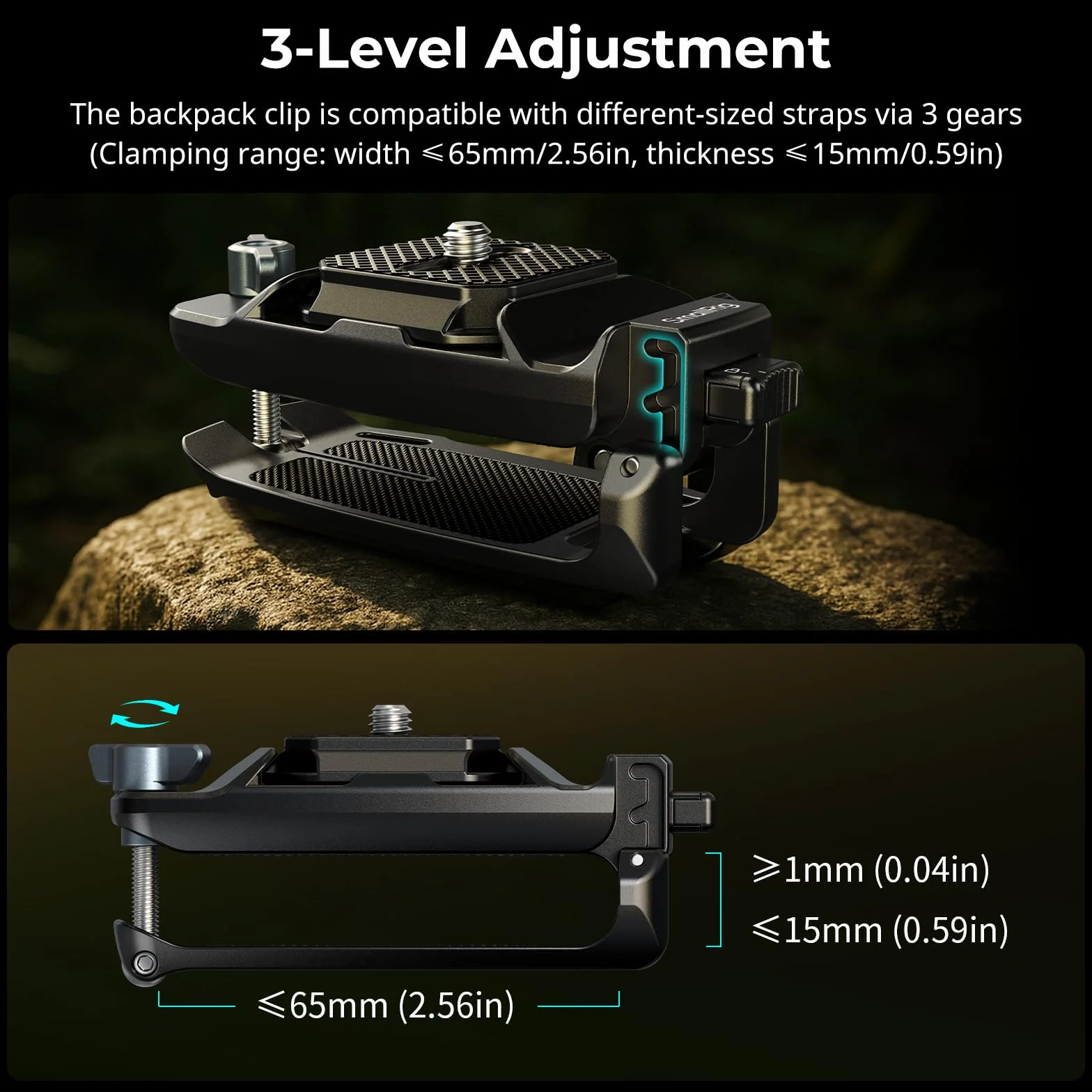 SMALLRIG Kameraclip mit Platte Schnellwechselsystem für Sony Nikon Fujifilm DSLR Actionkamera Rucksackgurt Clip Kit Arca Swiss 5053