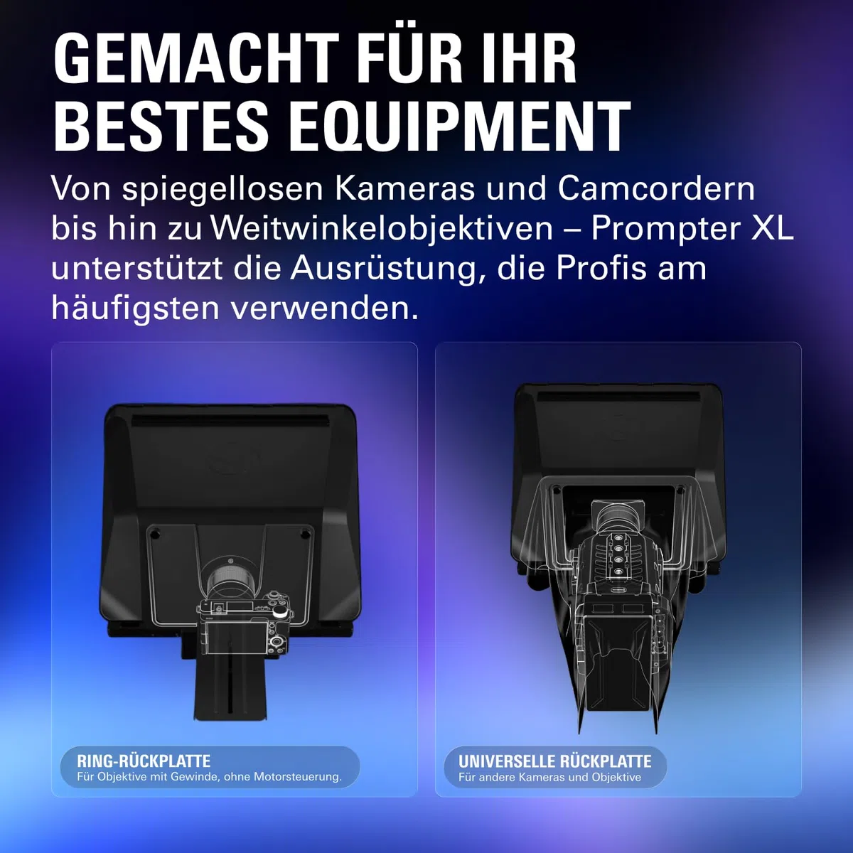 Elgato Prompter XL, vollformatiger Teleprompter, abnehmbar | 15,6-Zoll-Display abnehmbar, Full HD, doppelt als Konferenzmonitor, DSLR, spiegellos, USB-C 3.2