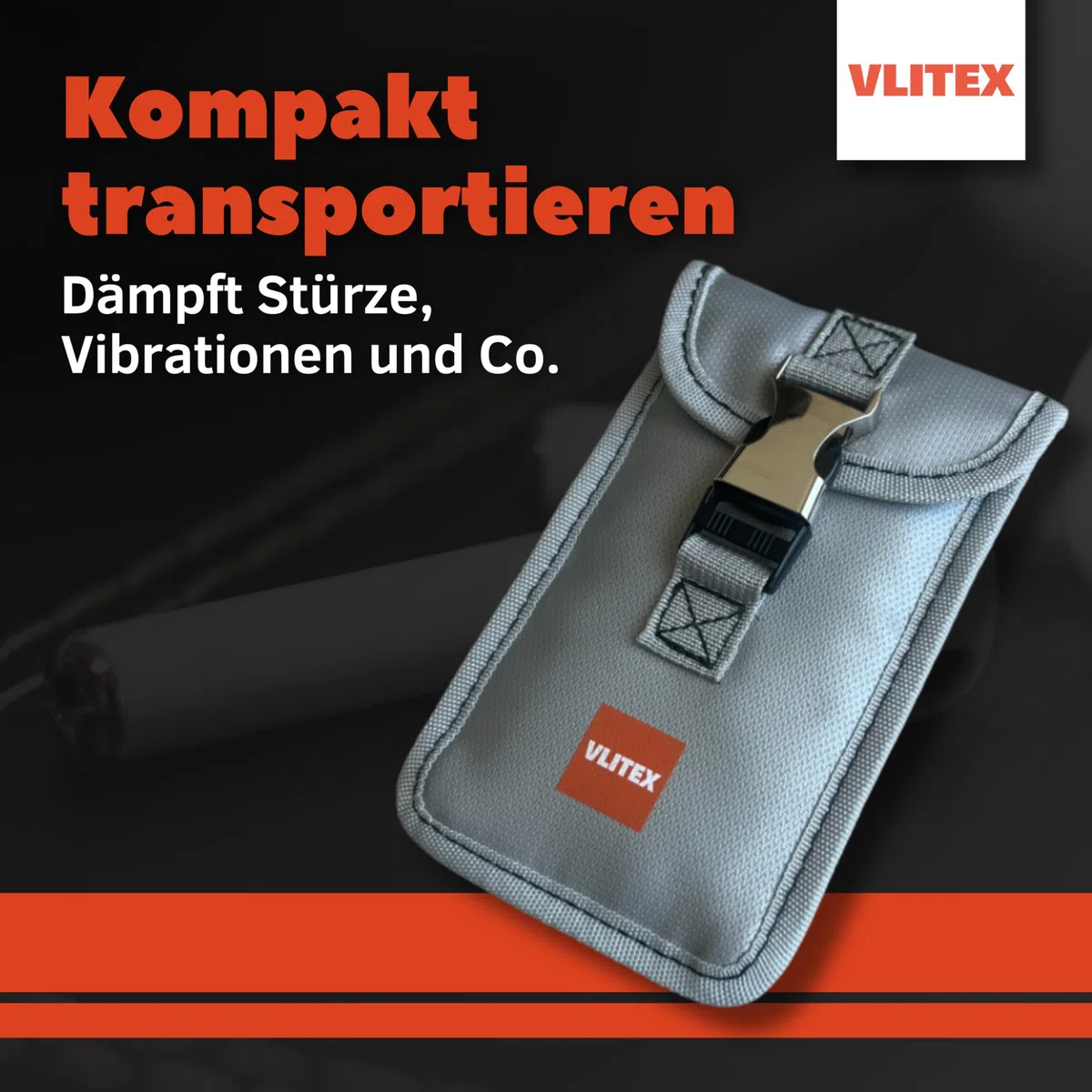 VLITEX Kleine Brandschutz Tasche | 3 Feuerfeste Lagen | Ladetasche für Handy, Powerbank, Smartwatch, Bluetooth Kopfhörer, Smartphone usw. | Lithium Ionen Akku Batterie sicher Aufladen und aufbwahren