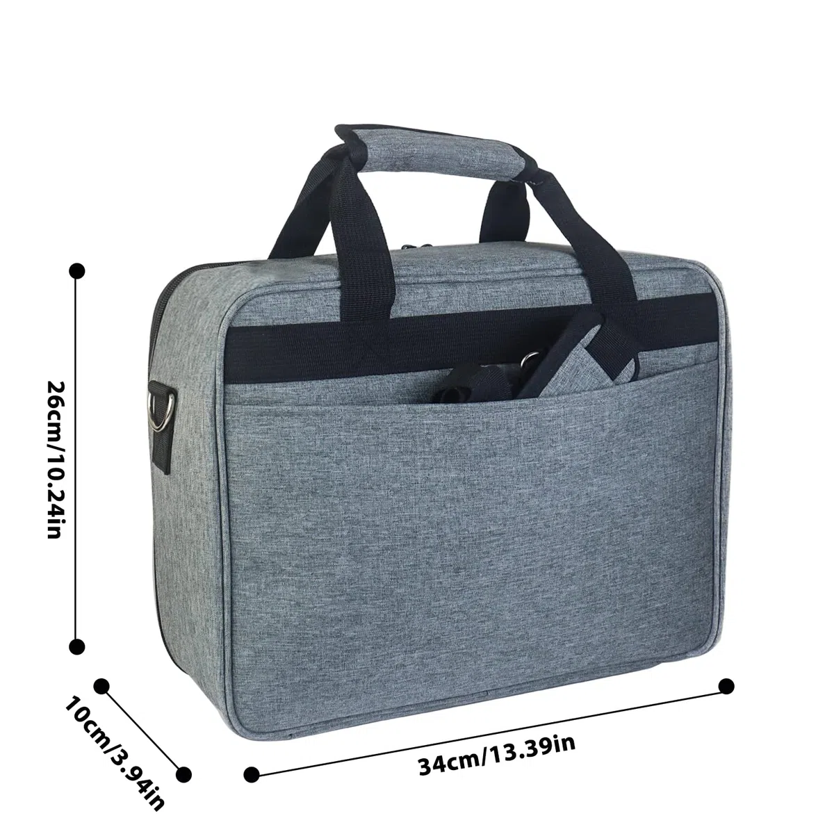 Boczif Projektortasche, tragbare Aufbewahrungs-Reisetasche mit Laptopfach & verstellbarem Schultergurt für Mini-Projektor und Zubehör