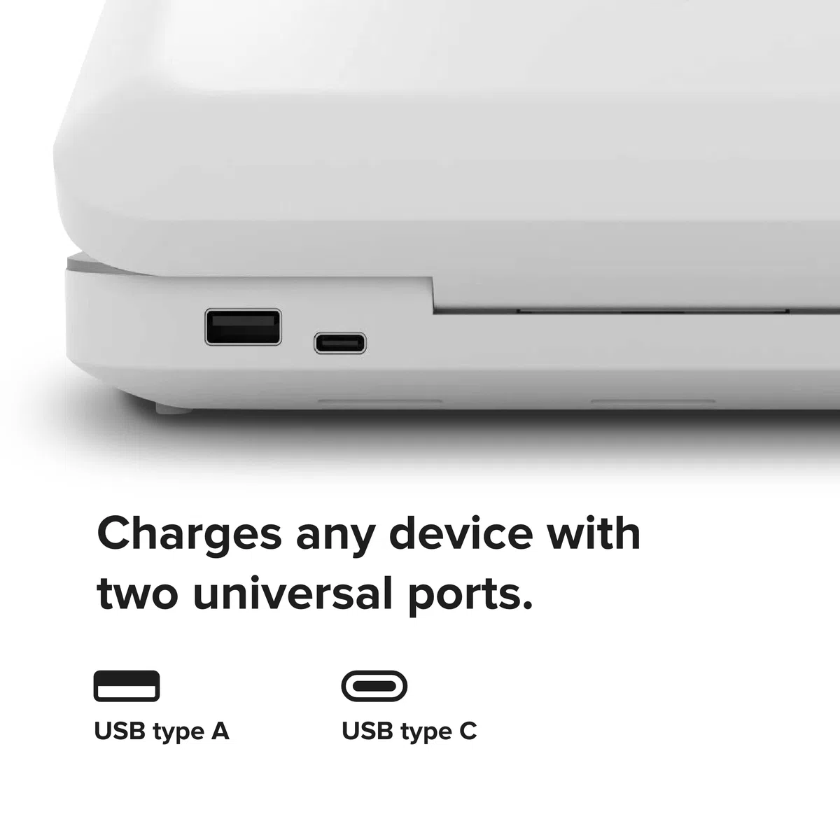 PhoneSoap 3 - UV-Handy-Reiniger und Dual-Universal-Handy-Ladegerät | Patentierter und klinisch erprobter UV-Sanitizer | Reinigt und lädt alle Telefone - Weiß