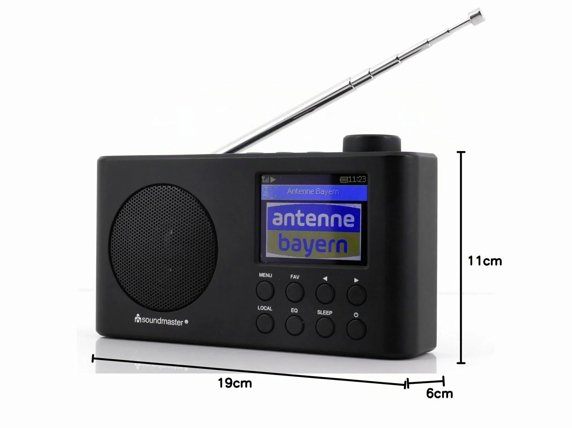 Soundmaster IR6500SW Internetradio DAB+ UKW Radio Bluetooth UPnP Netzwerkplayer tragbares Radio mit Akku 2.200 mAh wiederaufladbar Farbdisplay