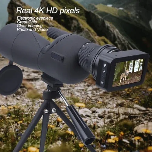 Teleskopkamera, 4K-Digital-Teleskop-Okularkamera mit 3-Zoll-Farbdisplay, Nachtsicht, 22 Mm Bis 46 Mm Objektivdurchmesser, für Astrofotografie