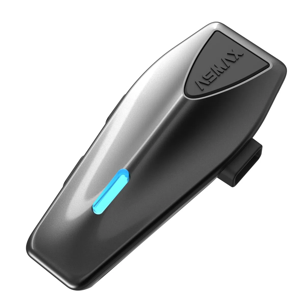 ASMAX S1 Motorrad Bluetooth Headset, Mesh Intercom für 8 Fahrer, Bluetooth 5.4 Helm Gegensprechanlage mit Sprachsteuerung/CloudTalk für 50 Fahrer/FM Radio/Schnellladung/Musik Teilen, Einzelpack