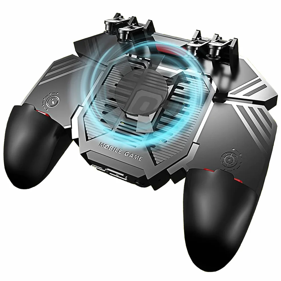 Mobile Controller Smartphone Handy Gaming Gamepad mit Lüfter, 4 Triggers L1R1 Game für PUBG COD Android iOS iPhone
