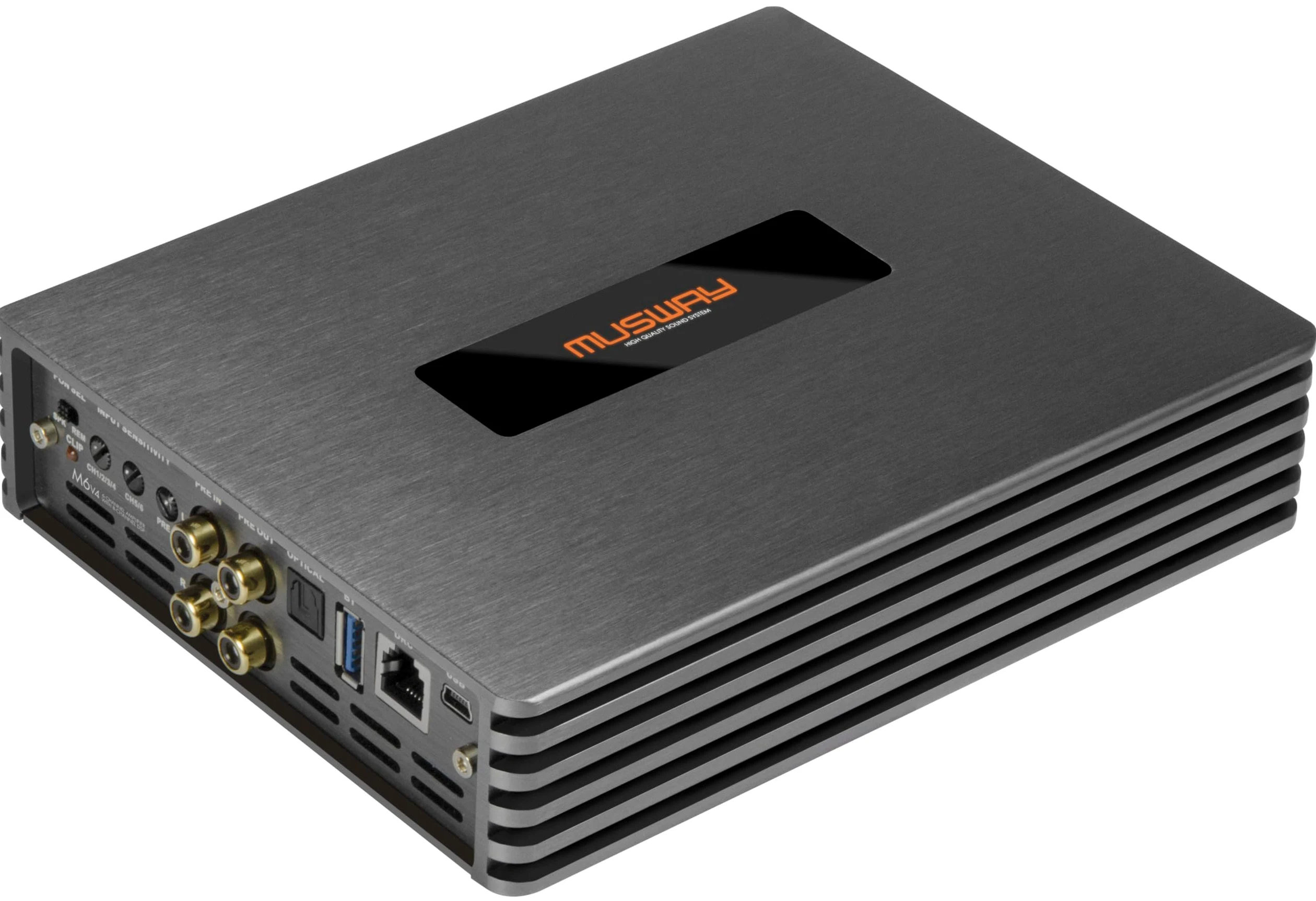 MUSWAY M6v4-512K - Digitaler 6-Kanal Verstärker mit 8-Kanal DSP mit ISO Kabelbaum 2,5m