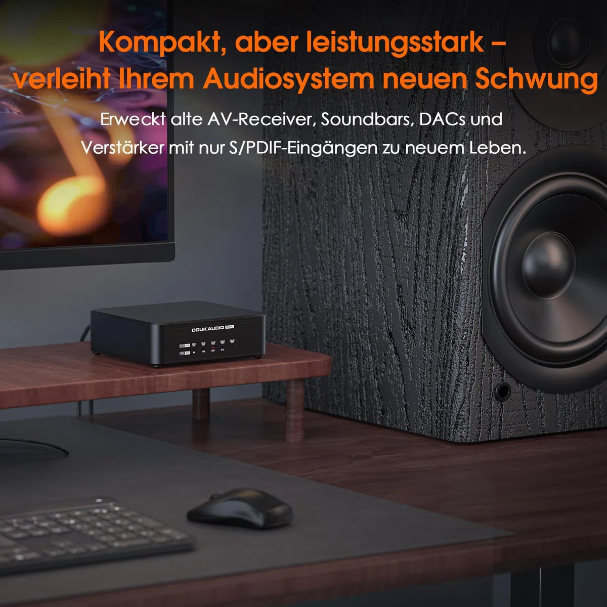 DoukAudio U2PRO USB Digital Schnittstelle:​​ XMOS XU316 DDC Reclocker Audio Konverter, Tragbarer Digital-Analog-Schnittstelle, Optischer/Koaxialer/I2S Ausgang für DAC/PS5/Switch