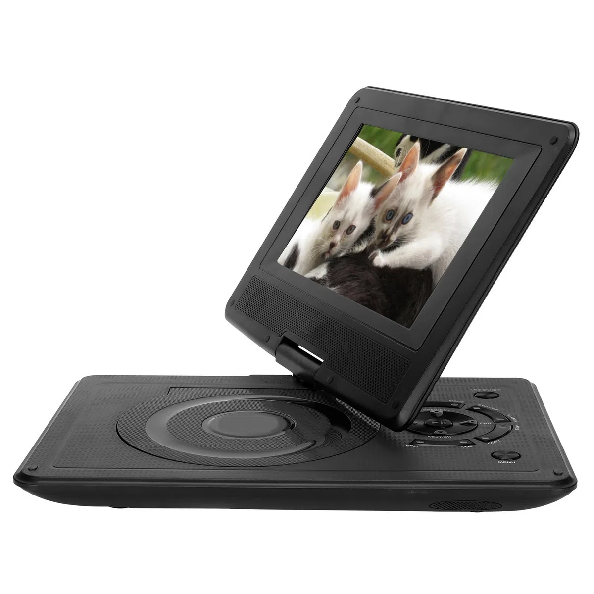 Tragbarer 8,5 Zoll DVD Player mit Großem Bildschirm, USB/SD Karte & AV Eingang/Ausgang, integrierter Kartenleser, Unterstützung PAL/NTSC/SECAM, 1500mAh