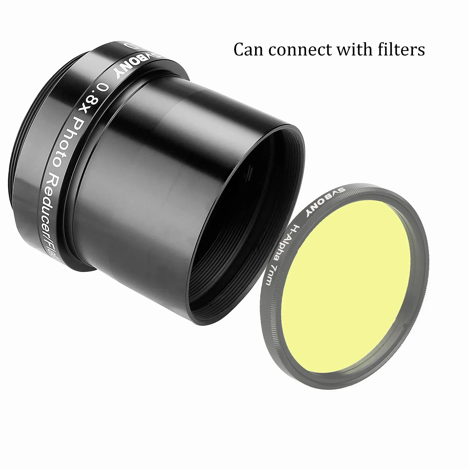 Svbony SV193 Fokusreduzierer, 2 Zoll 0.8X Feldglätter, FMC Optik für SV503 Refraktor Teleskope Astrofotografie