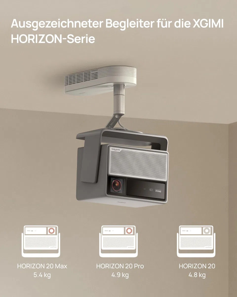 XGIMI-Deckenhalterung, Entwickelt Beamer, Einfache Montage, Flexible Anpassung, Projektorständer passt in die Inneneinrichtung, Ceiling Mount