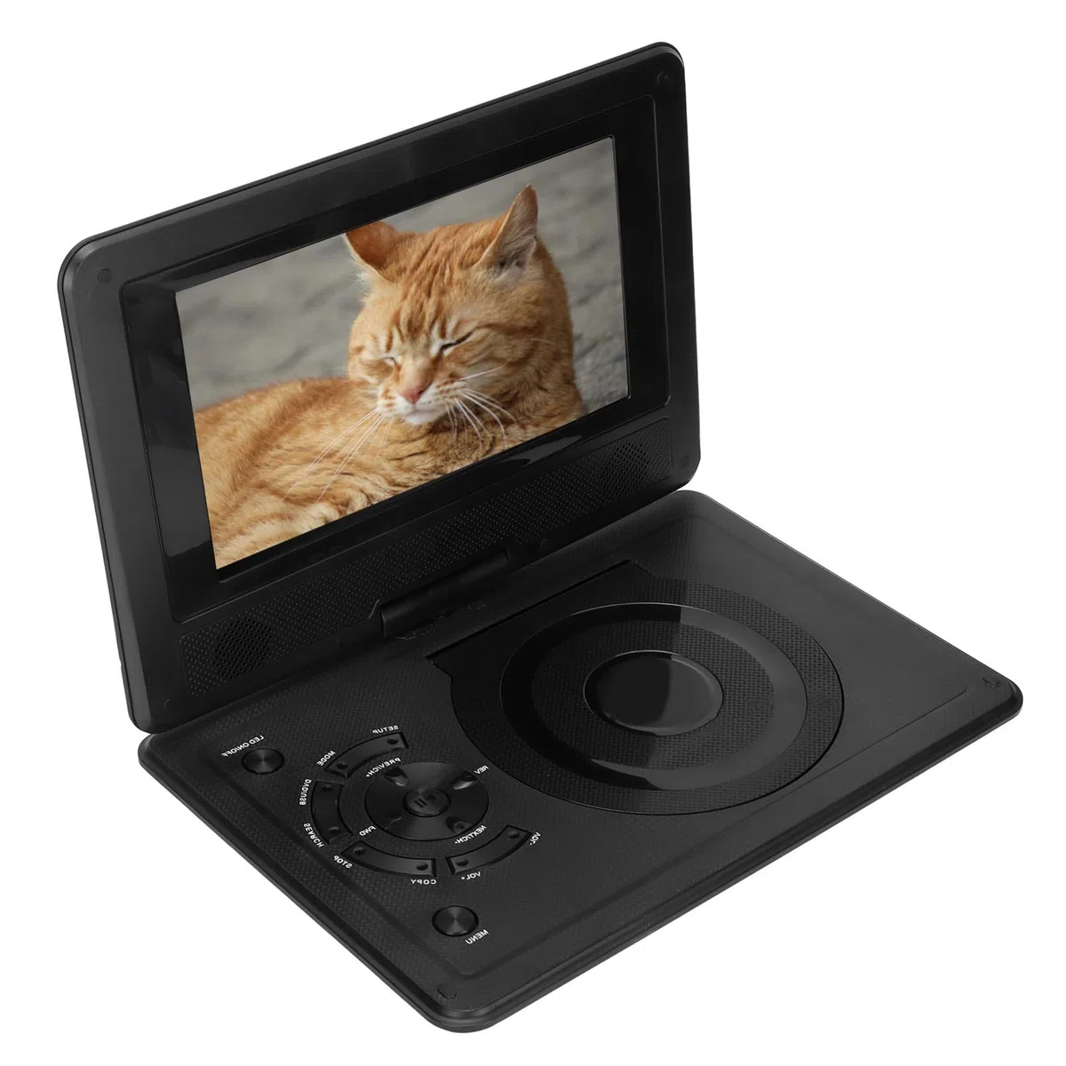 Tragbarer 8,5 Zoll DVD Player mit Großem Bildschirm, USB/SD Karte & AV Eingang/Ausgang, integrierter Kartenleser, Unterstützung PAL/NTSC/SECAM, 1500mAh