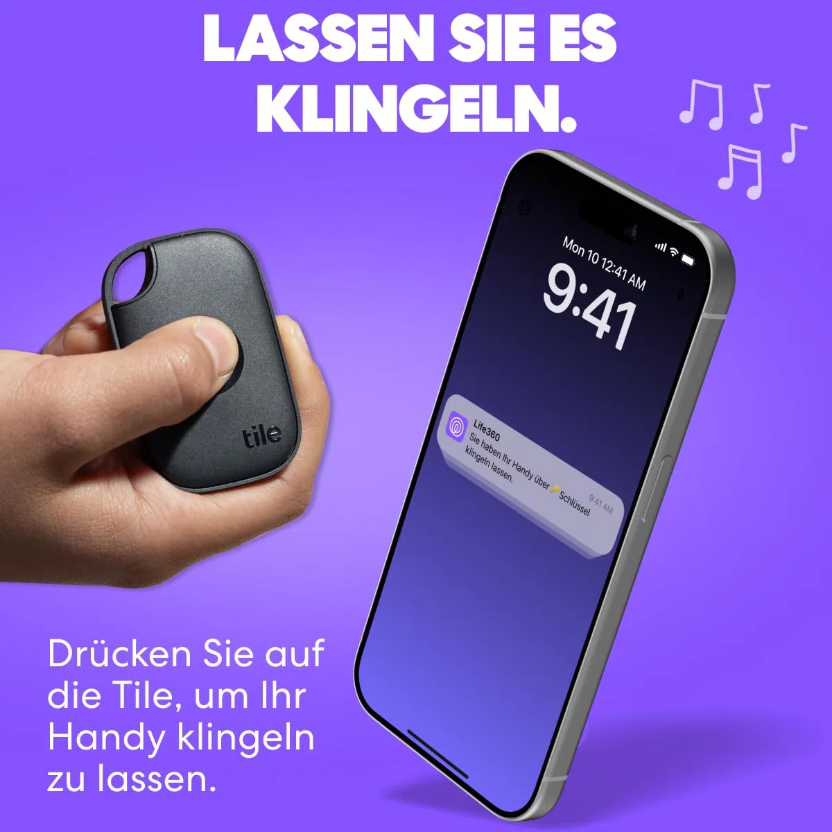 Life360 Tile Pro - Leistungsstarker Bluetooth-Tracker, Schlüssel- und Gegenstandsfinder für Schlüssel, Taschen und mehr. iOS- & Android-kompatibel. Handy-Finder. 2er-Pack (Schwarz/Weiß)