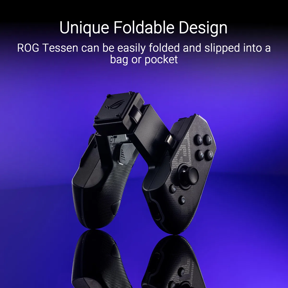 ASUS ROG Tessen Mobile Gaming Controller (Smartphone Controller, Aura RGB Beleuchtung, 18W Passthrough-Schnellladung, Latenzfrei mit 500 Hz über USB Typ C, anpassbare Tastenbelegung)
