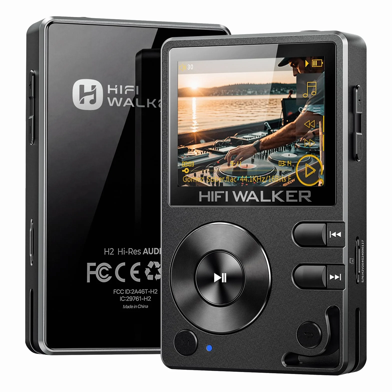 HIFI WALKER H2 MP3 Player mit Bluetooth 5.2, DSD DAC Hi-Res FLAC Verlustfreier Musikplayer, Tragbarer Digitaler Audioplayer 64GB Speicher erweiterbar bis 512 GB