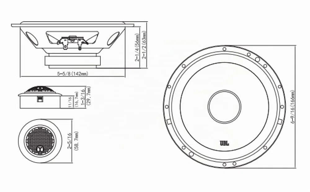 JBL Stage2 604C 2-Wege KFZ Soundsystem - 270 Watt Komponenten Auto Lautsprecher Boxen Set mit 16 cm Einbau Autolautsprecher und Hochtöner