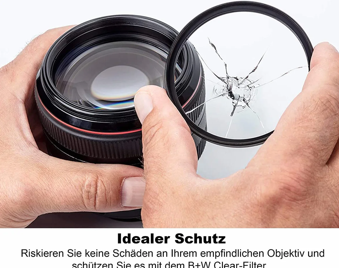 B+W Schutz-Filter, Clear Filter MRC Nano Master 77mm (16x vergütet, Slim, Premium) 1101527 Black