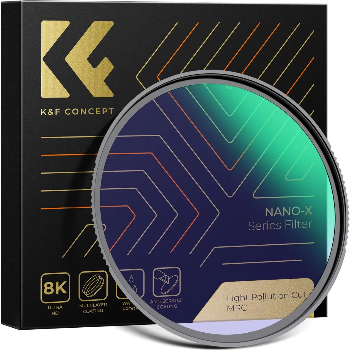 K&F Concept Nano-X 77mm Natural Night Filter Astroklar Nachtlicht Light Pollution Filter für Nachtaufnahmen Astrofotografie mit 28-lagiger Beschichtung