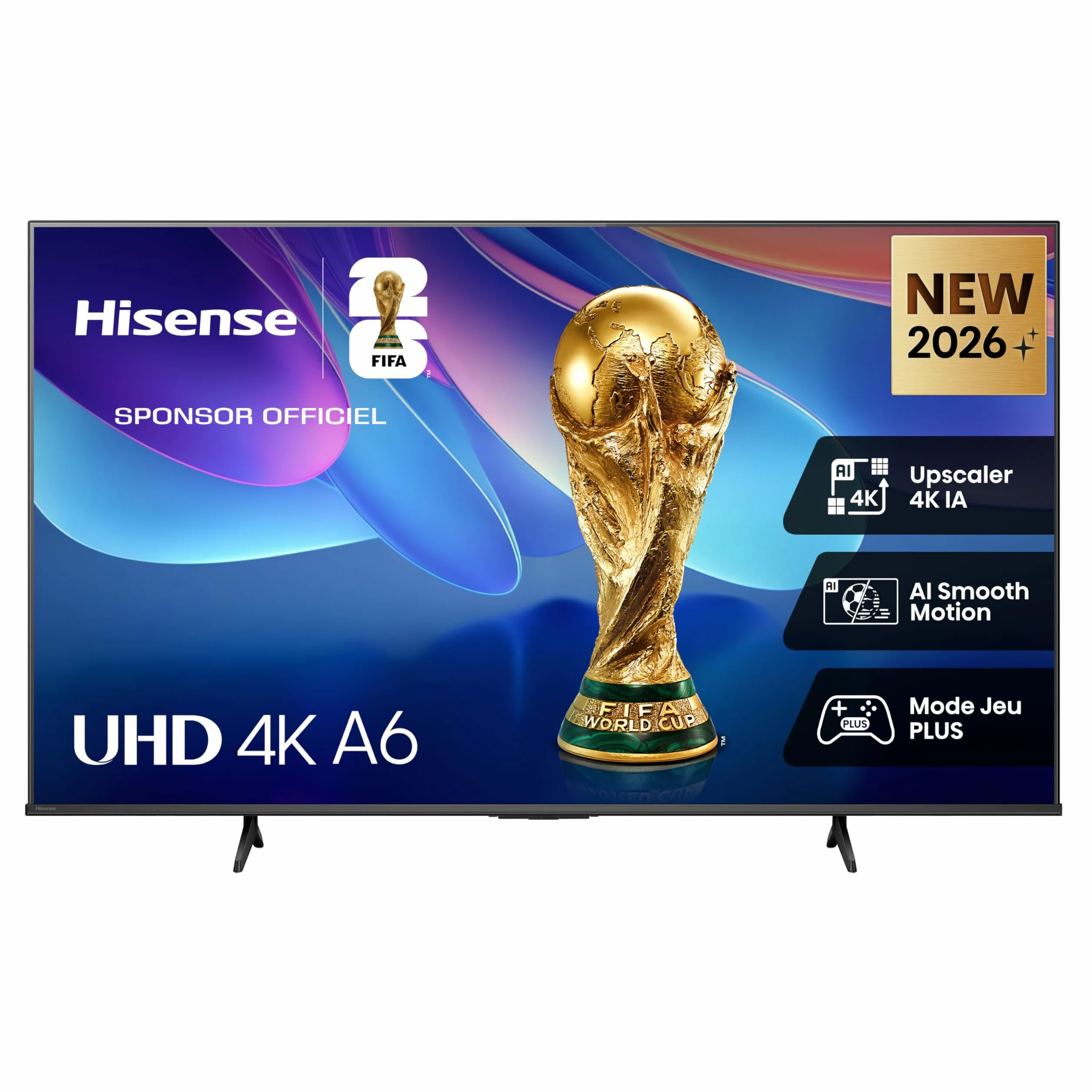 Hisense 58A6S Fernseher 4K UHD 58 Zoll (146 cm), Smart TV HomeOS U9.5, Dolby Vision HDR, Game Mode Plus (VRR 60 Hz), DTS Virtual:X, Alexa integriert, Schwarz