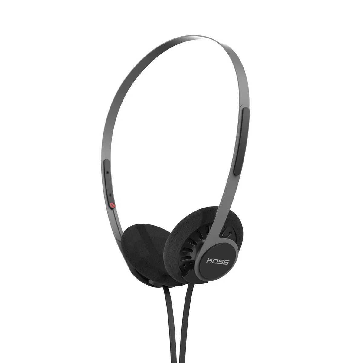 Koss KPH40 Utility-On-Ear-Kopfhörer, abnehmbares austauschbares Kabelsystem, Retro-Stil, ultraleichtes Design, Schwarz (Stealth Black)