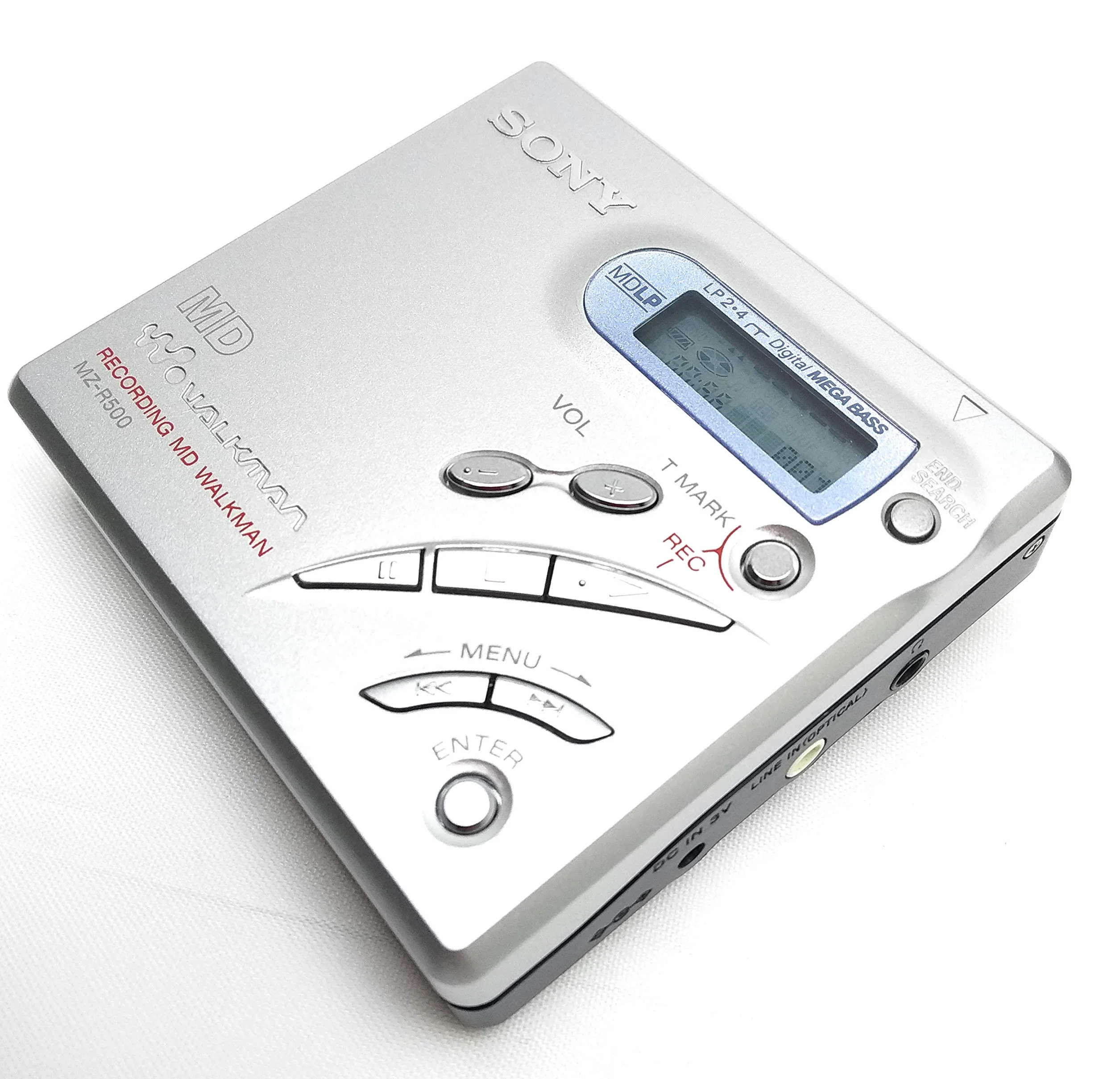 Sony MZ-R500/S tragbarer MiniDisc-Rekorder Silber