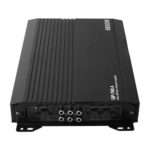 Aramox 4 Kanal Verstärker Auto Auto-Stereo-Verstärker, Auto-o-Verstärker, 4-Kanal-Aluminiumlegierung, Leistungsverstärker mit Hoher Wärmeableitung, Auto-Lautsprecher, Auto-o-Verstärker