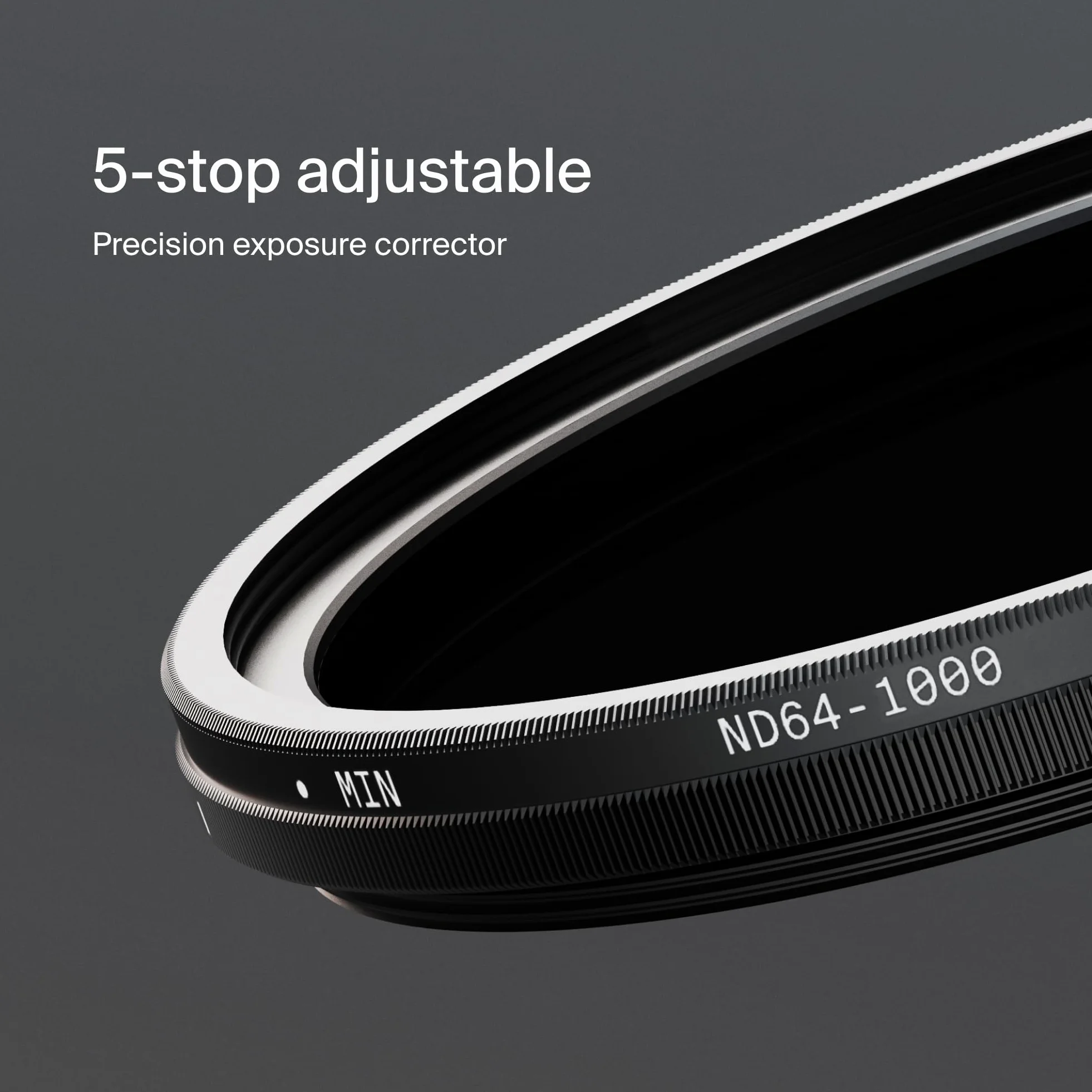 Urth 82 mm Variabler Graufilter ND64-1000 (6-10 Stop) ND Filter (Plus) — Neutraldichte, 20-lagig nanobeschichtet, ultraflache Kamerafilter